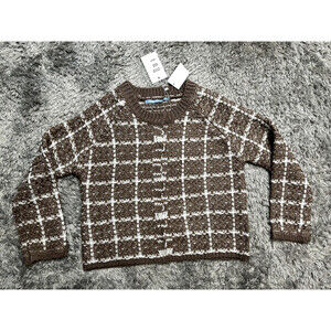 Michelle Nicole women's Button long sleeve Cardigan Taupe Sz M Medium